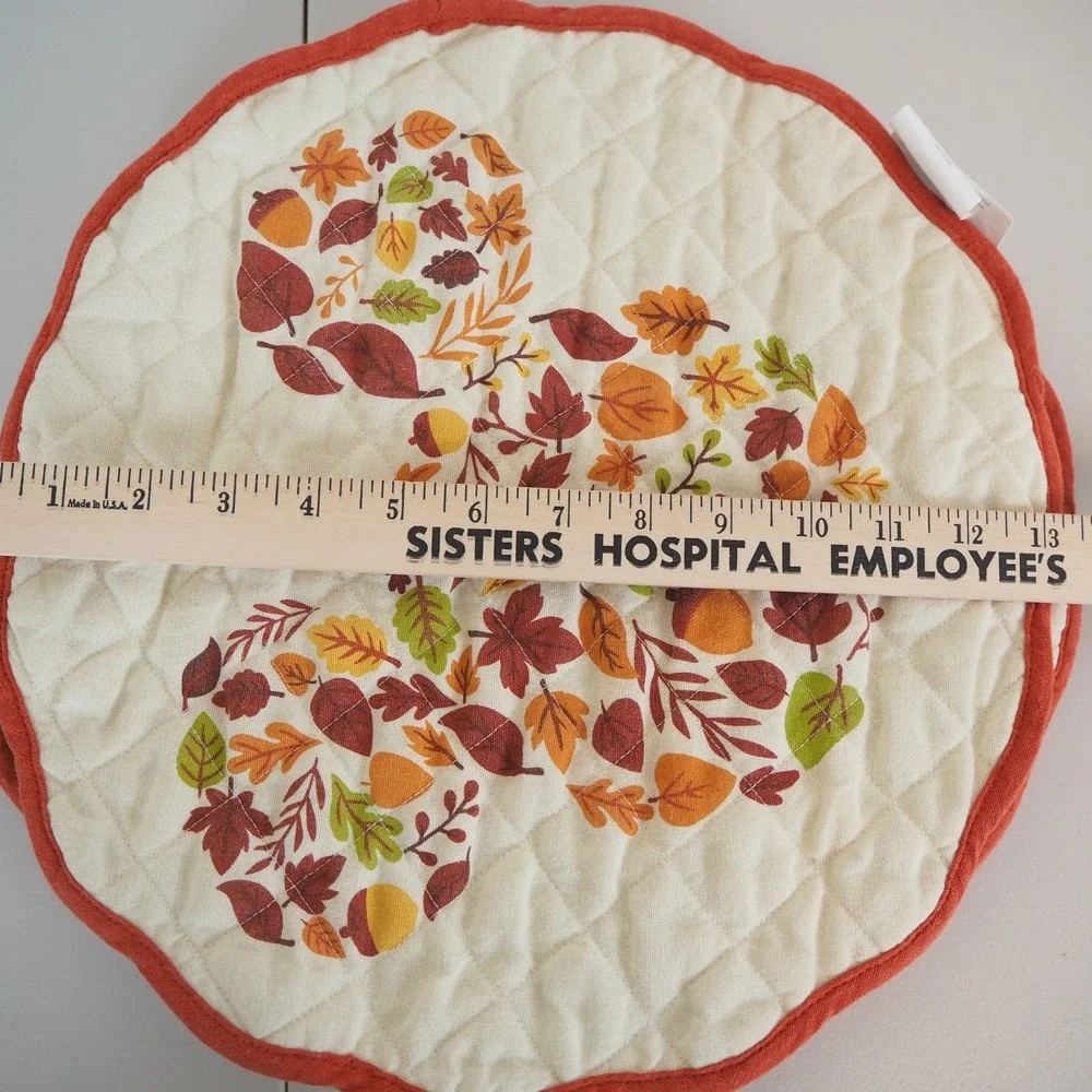 Disney Celebrate Together Fall Quilted Placemats Set‎ of 4 Hidden Mickey Autumn